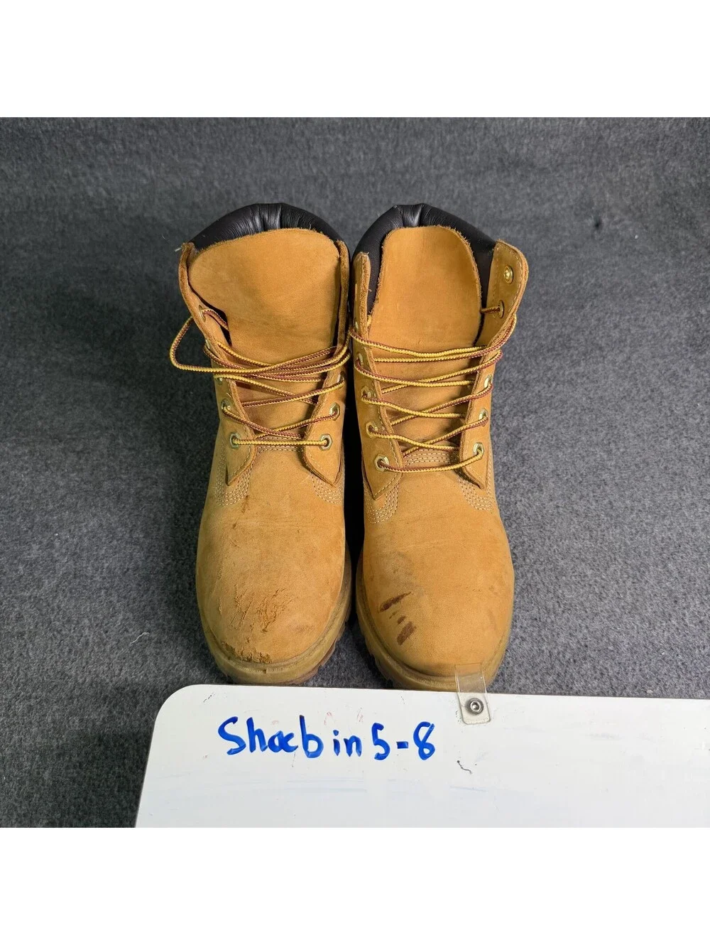 Timberland 6 Inch work Boots Mens Size 8 Beige Nubuck Leather Work 10361